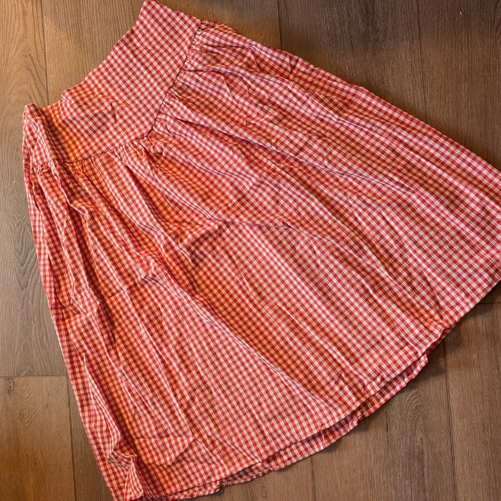 Cider BNWT Red Gingham Women's Skirt Size L